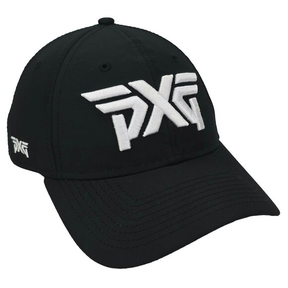 PXG Golf Hat Cap Strap Back New Era Black White Logo Golfer Parsons Xtreme OSFM - Picture 1 of 5